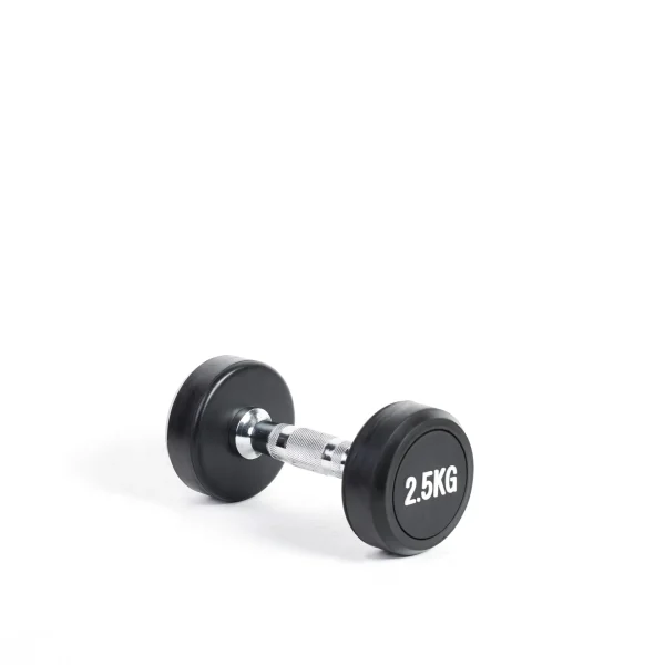 Wholesale Gym Accessories Fixed Black Rubber Dumbbell Fitness Equipment Ungovernable Dumbbell - Image 2