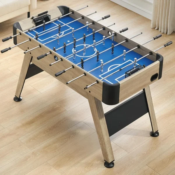 54 Inch Full Size Foosball Table, Soccer Table Game for Kids and Adults, Arcade Table Soccer for Home, Indoor Game Room Sport